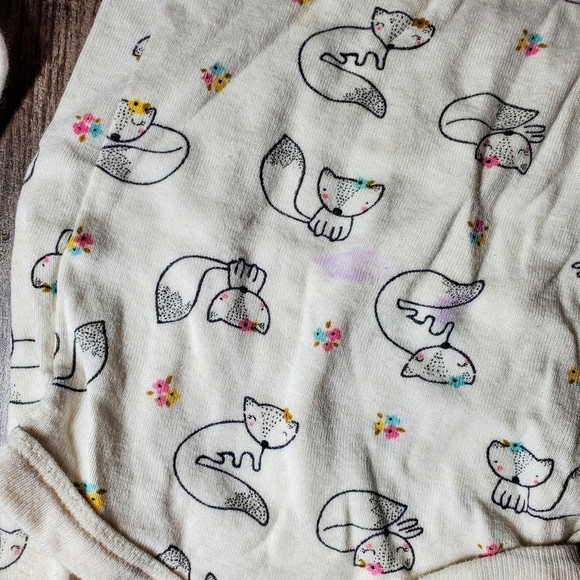 Gerber Baby Girl Pink and White Fox Onesies Bundle Size 6-9m 100% Cotton - Picture 11 of 16